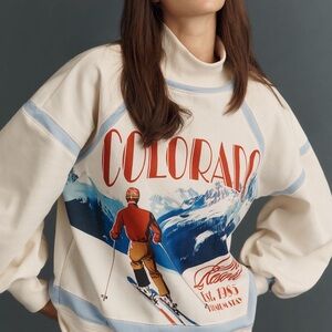 Anthropologie Daily Practice Base Plate Graphic Sweatshirt